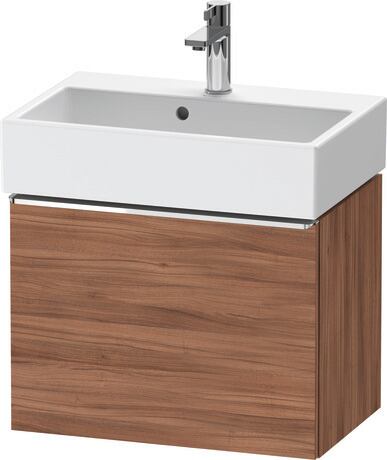 Vanity unit wall-mounted, DE4229010790000 Walnut Matt, Decor, Handle Chrome