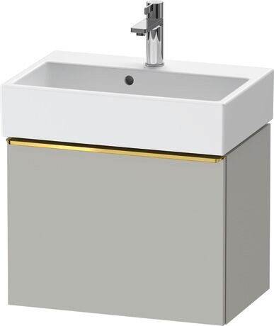 Vanity unit wall-mounted, DE4229034070000 Concrete grey Matt, Decor, Handle Gold