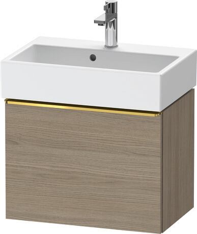 Vanity unit wall-mounted, DE4229034350000 Oak terra Matt, Decor, Handle Gold