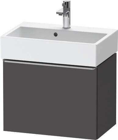 Vanity unit wall-mounted, DE4229070490000 Graphite Matt, Decor, Handle Stainless steel