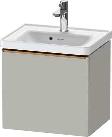 Vanity unit wall-mounted, DE4248004070000 Concrete grey Matt, Decor, Handle Bronze