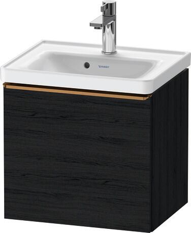 Vanity unit wall-mounted, DE4248004160000 Black oak Matt, Decor, Handle Bronze