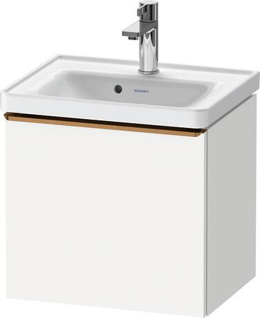 Vanity unit wall-mounted, DE4248004180000 White Matt, Decor, Handle Bronze