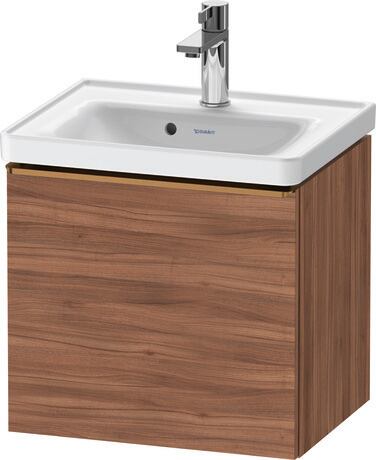 Vanity unit wall-mounted, DE4248004790000 Walnut Matt, Decor, Handle Bronze