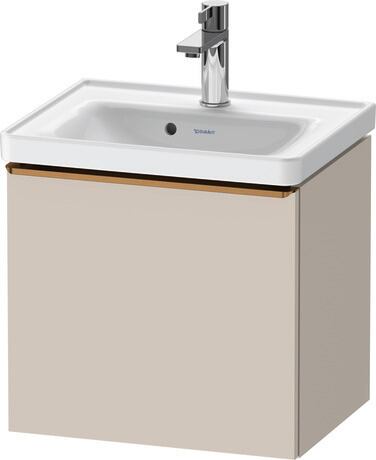 Vanity unit wall-mounted, DE4248004910000 taupe Matt, Decor, Handle Bronze