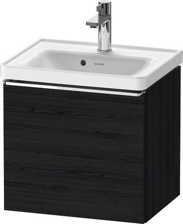 Vanity unit wall-mounted, DE4248010160000 Black oak Matt, Decor, Handle Chrome