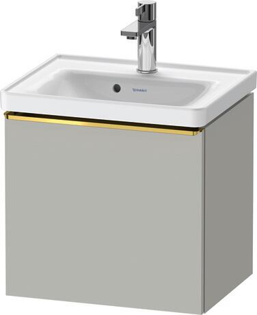 Vanity unit wall-mounted, DE4248034070000 Concrete grey Matt, Decor, Handle Gold