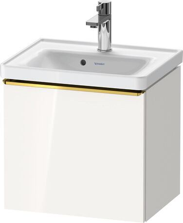 Vanity unit wall-mounted, DE4248034220000 White High Gloss, Decor, Handle Gold