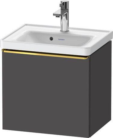 Vanity unit wall-mounted, DE4248034490000 Graphite Matt, Decor, Handle Gold