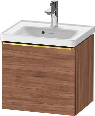 Vanity unit wall-mounted, DE4248034790000 Walnut Matt, Decor, Handle Gold