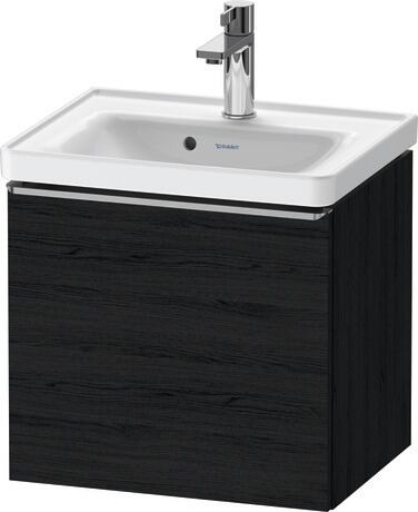 Vanity unit wall-mounted, DE4248070160000 Black oak Matt, Decor, Handle Stainless steel