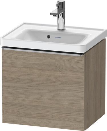 Vanity unit wall-mounted, DE4248070350000 Oak terra Matt, Decor, Handle Stainless steel