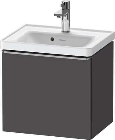 Vanity unit wall-mounted, DE4248070490000 Graphite Matt, Decor, Handle Stainless steel