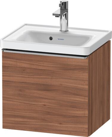 Vanity unit wall-mounted, DE4248070790000 Walnut Matt, Decor, Handle Stainless steel