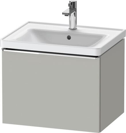 Vanity unit wall-mounted, DE4249010070000 Concrete grey Matt, Decor, Handle Chrome