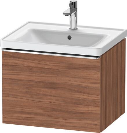 Vanity unit wall-mounted, DE4249010790000 Walnut Matt, Decor, Handle Chrome