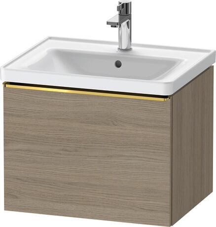 Vanity unit wall-mounted, DE4249034350000 Oak terra Matt, Decor, Handle Gold