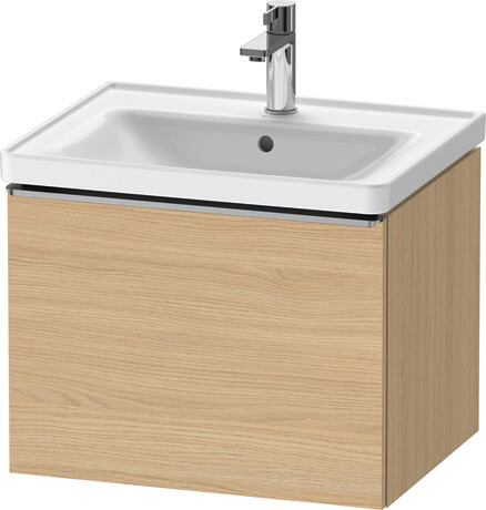 Vanity unit wall-mounted, DE4249070300000 Natural oak Matt, Decor, Handle Stainless steel