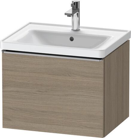 Vanity unit wall-mounted, DE4249070350000 Oak terra Matt, Decor, Handle Stainless steel