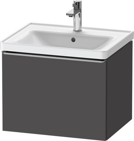 Vanity unit wall-mounted, DE4249070490000 Graphite Matt, Decor, Handle Stainless steel