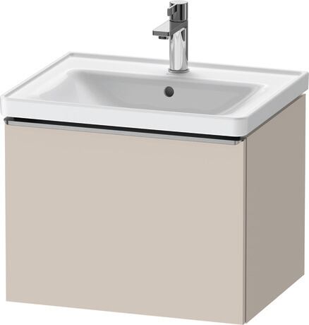 Vanity unit wall-mounted, DE4249070910000 taupe Matt, Decor, Handle Stainless steel