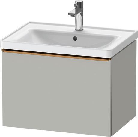 Vanity unit wall-mounted, DE4254004070000 Concrete grey Matt, Decor, Handle Bronze