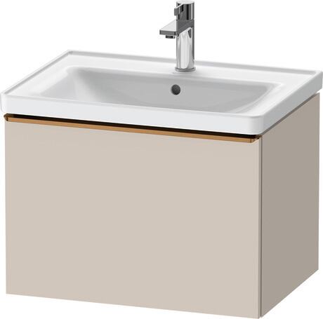 Vanity unit wall-mounted, DE4254004910000 taupe Matt, Decor, Handle Bronze