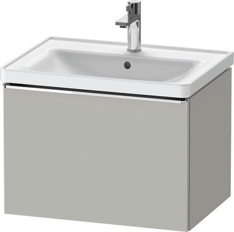 Vanity unit wall-mounted, DE4254010070000 Concrete grey Matt, Decor, Handle Chrome