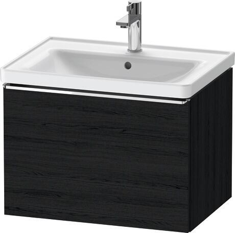 Vanity unit wall-mounted, DE4254010160000 Black oak Matt, Decor, Handle Chrome