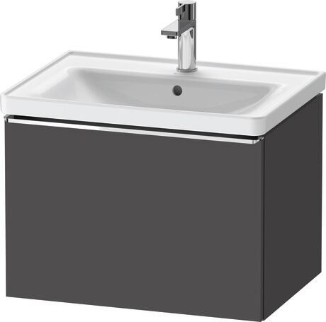 Vanity unit wall-mounted, DE4254010490000 Graphite Matt, Decor, Handle Chrome