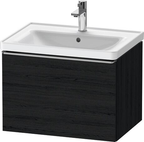 Vanity unit wall-mounted, DE4254070160000 Black oak Matt, Decor, Handle Stainless steel