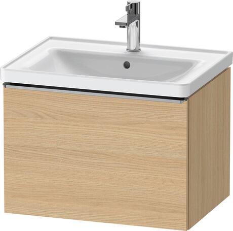 Vanity unit wall-mounted, DE4254070300000 Natural oak Matt, Decor, Handle Stainless steel