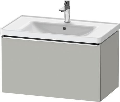 Vanity unit wall-mounted, DE4255010070000 Concrete grey Matt, Decor, Handle Chrome