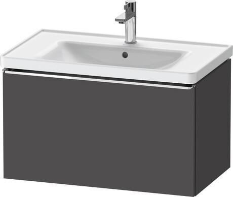 Vanity unit wall-mounted, DE4255010490000 Graphite Matt, Decor, Handle Chrome