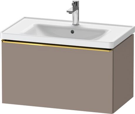 Vanity unit wall-mounted, DE4255034430000 Basalte Matt, Decor, Handle Gold