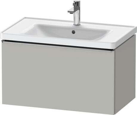 Vanity unit wall-mounted, DE4255070070000 Concrete grey Matt, Decor, Handle Stainless steel