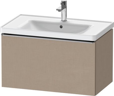 Vanity unit wall-mounted, DE4255070750000 Linen Matt, Decor, Handle Stainless steel