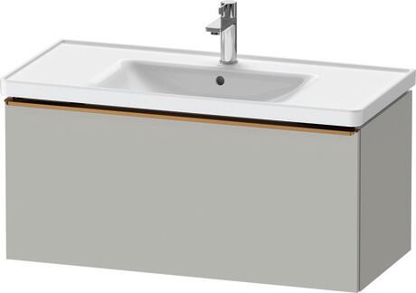 Vanity unit wall-mounted, DE4256004070000 Concrete grey Matt, Decor, Handle Bronze