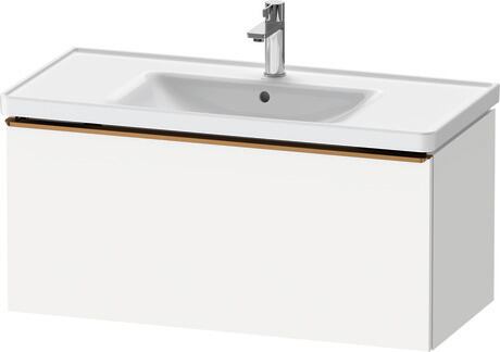 Vanity unit wall-mounted, DE4256004180000 White Matt, Decor, Handle Bronze