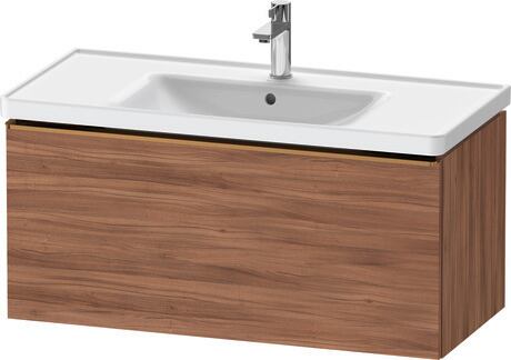 Vanity unit wall-mounted, DE4256004790000 Walnut Matt, Decor, Handle Bronze