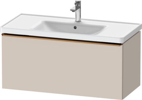 Vanity unit wall-mounted, DE4256004910000 taupe Matt, Decor, Handle Bronze