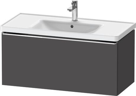 Vanity unit wall-mounted, DE4256010490000 Graphite Matt, Decor, Handle Chrome