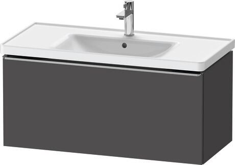 Vanity unit wall-mounted, DE4256070490000 Graphite Matt, Decor, Handle Stainless steel