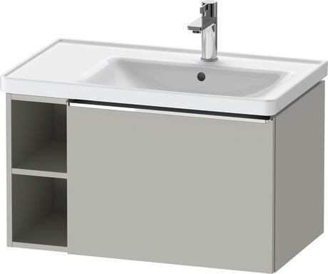 Vanity unit wall-mounted, DE4257010070000 Concrete grey Matt, Decor, Handle Chrome