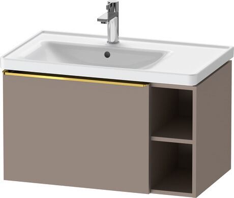 Vanity unit wall-mounted, DE4258034430000 Basalte Matt, Decor, Handle Gold