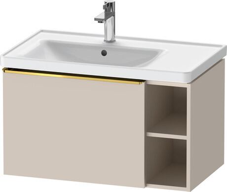 Vanity unit wall-mounted, DE4258034910000 taupe Matt, Decor, Handle Gold