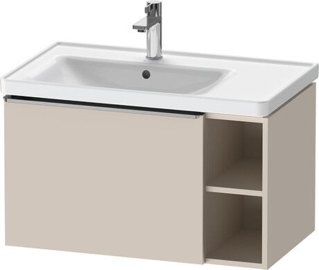 Vanity unit wall-mounted, DE4258070910000 taupe Matt, Decor, Handle Stainless steel