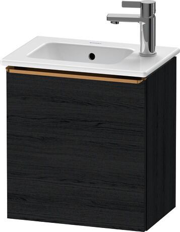 Vanity unit wall-mounted, DE4259L04160000 Black oak Matt, Decor, Handle Bronze