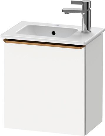 Vanity unit wall-mounted, DE4259L04180000 White Matt, Decor, Handle Bronze