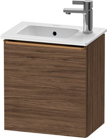 Vanity unit wall-mounted, DE4259L04210000 Walnut dark Matt, Decor, Handle Bronze